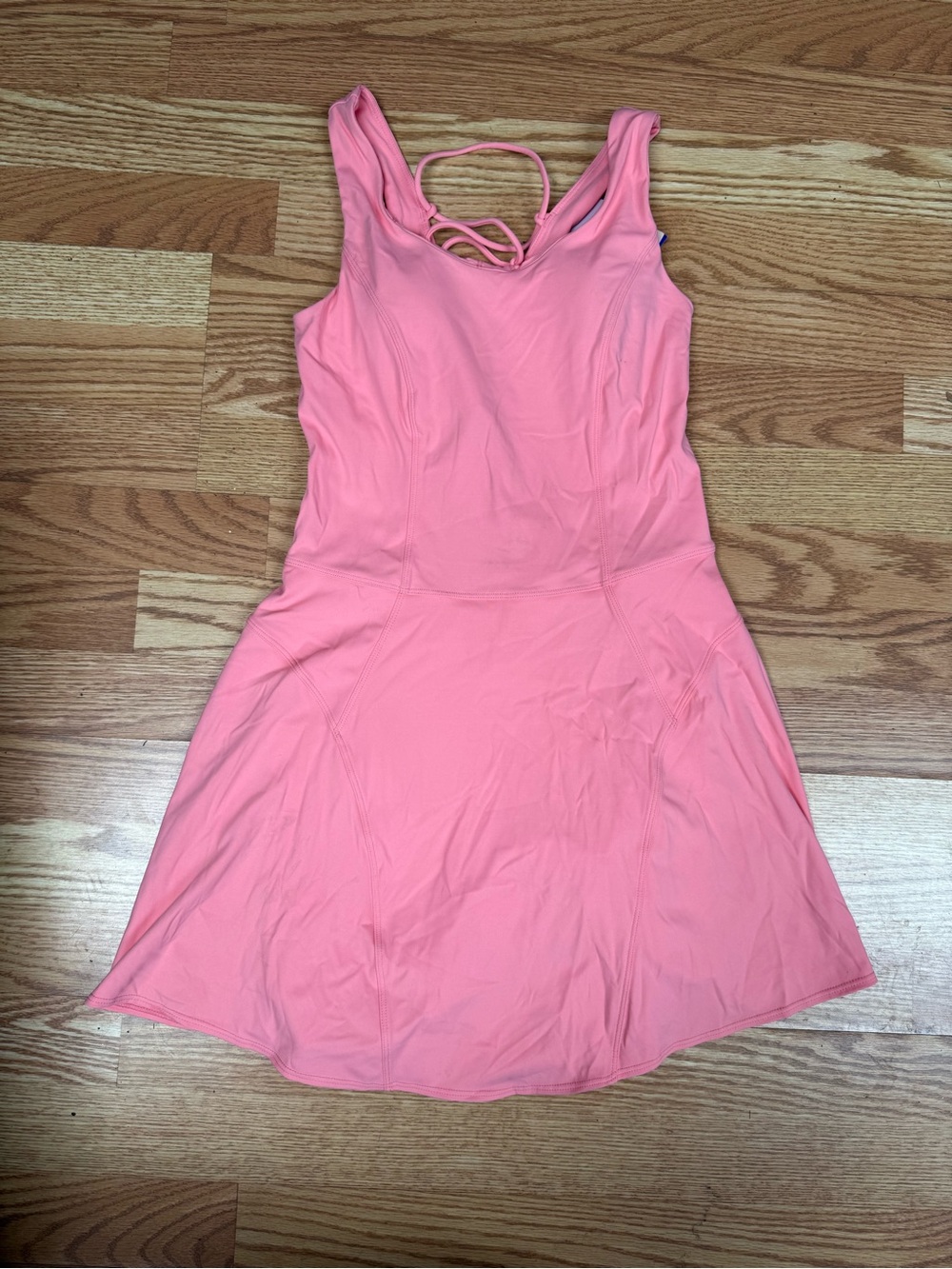 JoyLab Pink Active Dress Built In Shorts Lace Up Back Size S